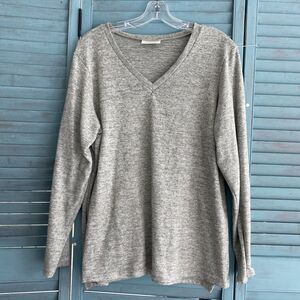 Bobbie Brooks Plus Size Shirt Blouse ~ Sz 1X ~ Gray ~ Long Sleeve